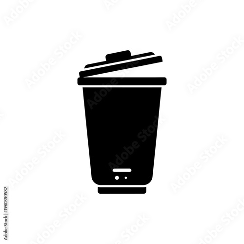 Trash Can Icon Vector Graphic Representing Deletion or Waste Disposal