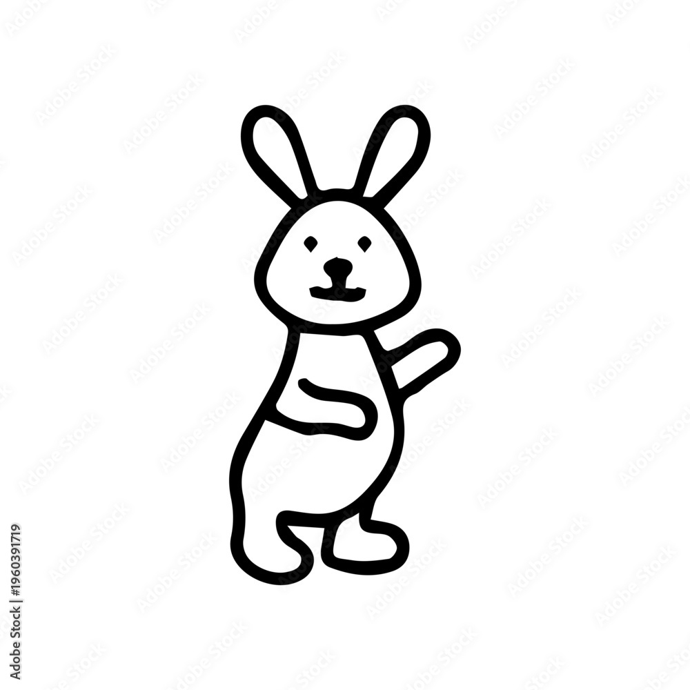 Obraz premium Cute rabbit icon