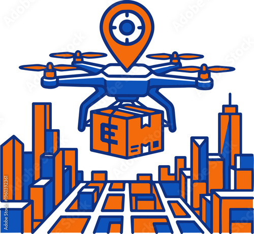 Clean Corporate B2B Shipping Technology Symbol