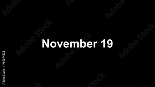 text animation type date of 