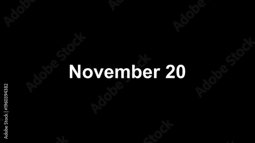 text animation type date of 