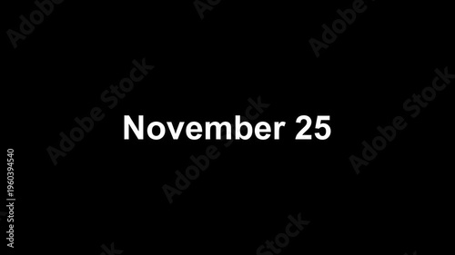 text animation type date of 