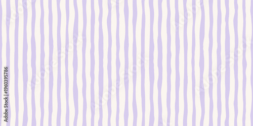 Watercolor Baby Stripe Seamless Pattern. Vector Hand Drawn Vertical Stripes Background in Pastel Lavender Colors For Nursery Fabric, Gift Wrap, Web Design