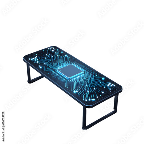 digital theme table illustration