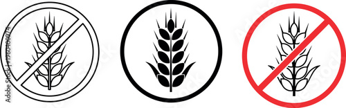 Gluten free wheat symbol vector illustration with decorative design, elegant food artwork, creative dietary composition, ornamental background pattern