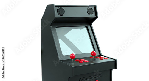 Classic Arcade Game Machine with Joysticks and Buttons