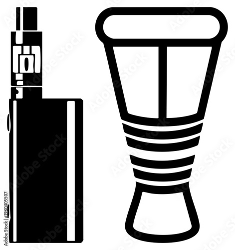 Electronic cigarette mod and atomizer assembly, vape pen components, smoking accessory, nicotine delivery system, portable vaporizer.