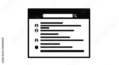 Digital Interface: Minimalist representation of an interactive user interface, designed for simplicity and clarity, highlighting essential elements for seamless user engagement. 