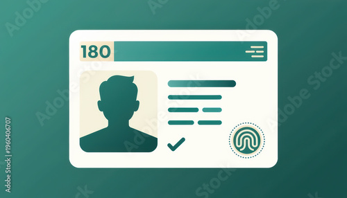 Modern Digital Identification Card with Minimalist
