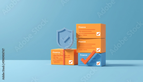 Financial Growth and Security Concept with Progres