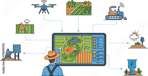 Artificial intelligence data processing vector illustration with neural network chip analytics charts and machine learning technology concept