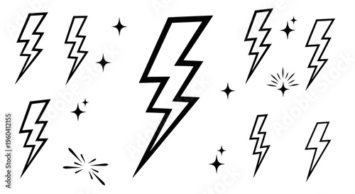 Electric Sparks and Lightning Bolts Collection - Energetic Power