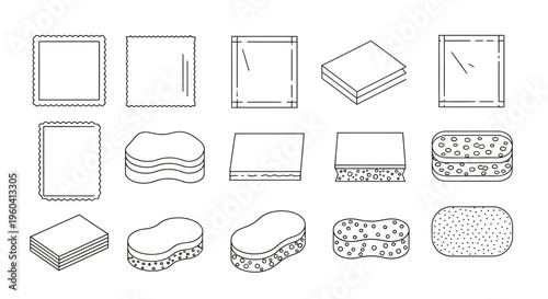 Various Mattress Illustrations in Different Styles.