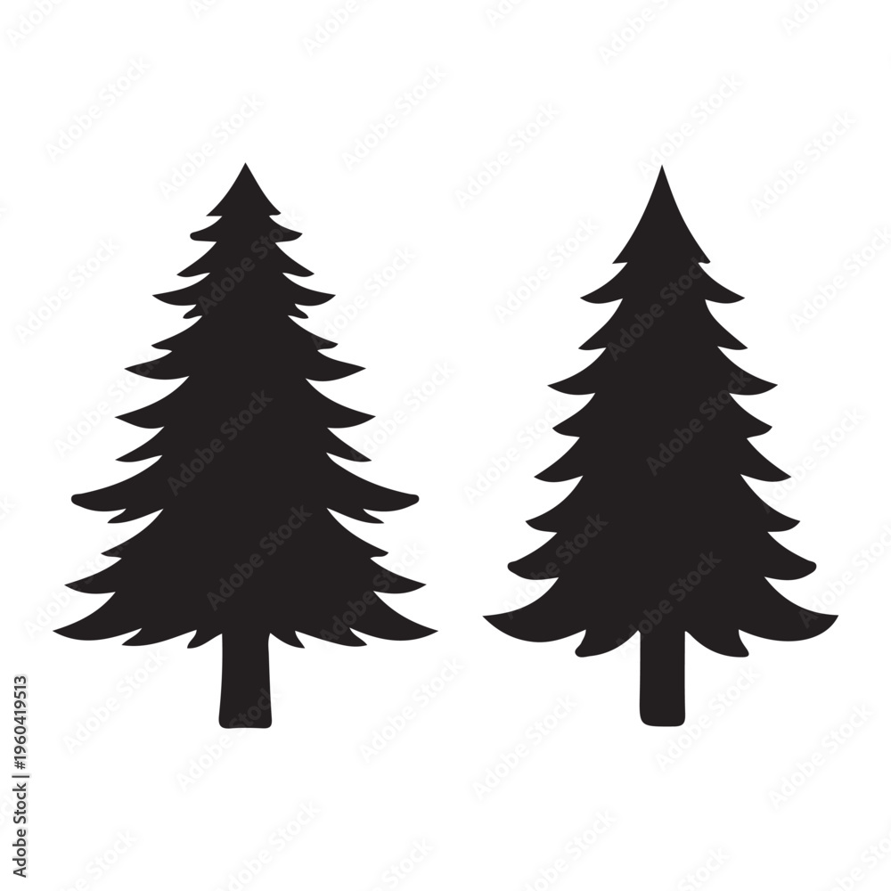 Fototapeta premium christmas tree icons