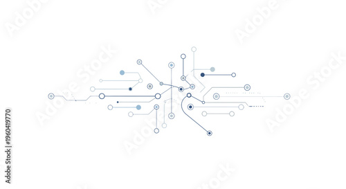 Abstract Network Connection, Digital Data Flow, Technology Concept
