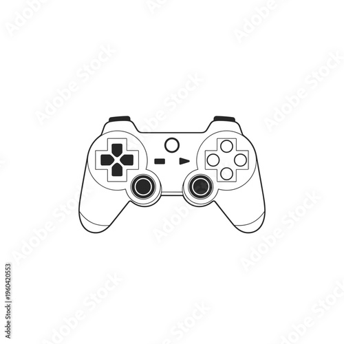 PlayStation game controller front view.
