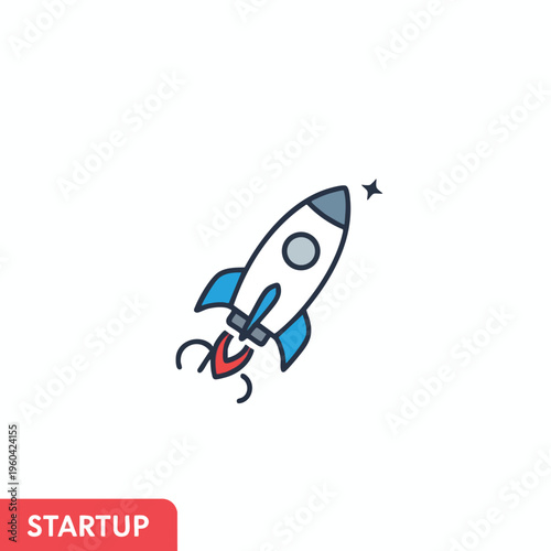 A cartoon rocket ascends, trailing fire and a distant star, signifying new beginnings