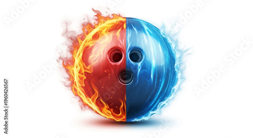 Bowling Ball Fire and Ice Elements