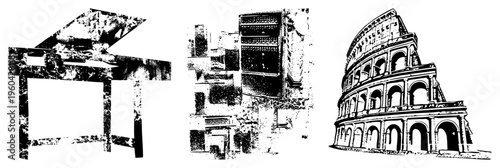 Historic amphitheater with tiered and columns, ancient Roman structure, landmark, classical architecture, stone edifice, archaeological site, Roman engineering.