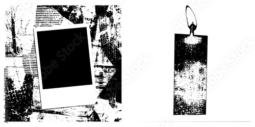 Retro instant camera frame, blank holder, analog memory keeper, film snapshot container, style album, nostalgic display, instant film frame.