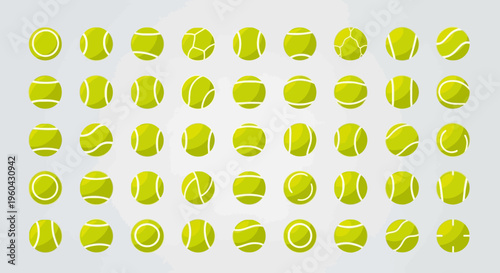 Tennis Ball Collection: Diverse Designs and Variations