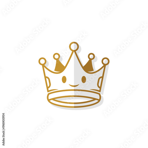 Golden Crown Royal Symbol Icon.