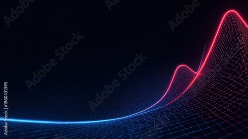 A dynamic and mesmerizing display of illuminated lines, rendered in neon hues. The image, suitable for digital designs. ..Created with Generative AI, not depicting real subjects.