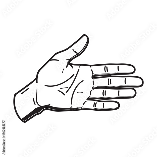 A hand with the palm facing downwards and fingers spread apart