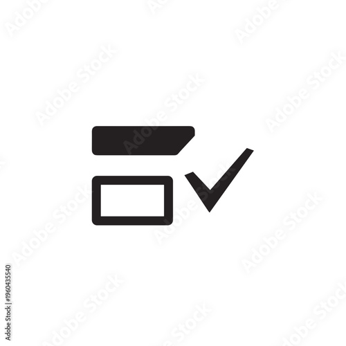 Check mark and checkbox icon.