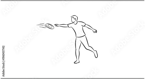 Man throwing a frisbee in a park, active lifestyle, outdoor recreation, summer fun