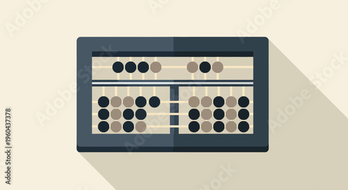 Ancient Bead Abacus for Counting and Education and Learning.