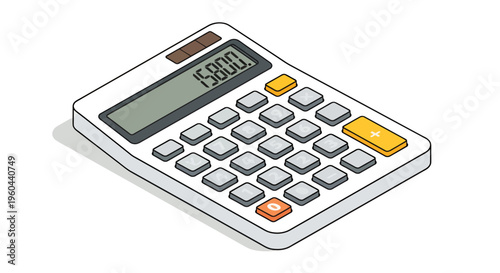 Modern Desktop Calculator with Numeric Keys and Digital Display for Office Tasks.