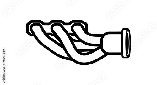 Exhaust Pipe Muffler System Component.