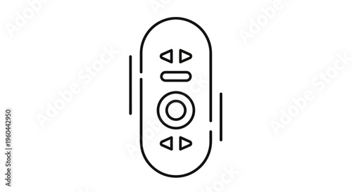 Sleek modern minimal digital control device icon representing interactive technology interface