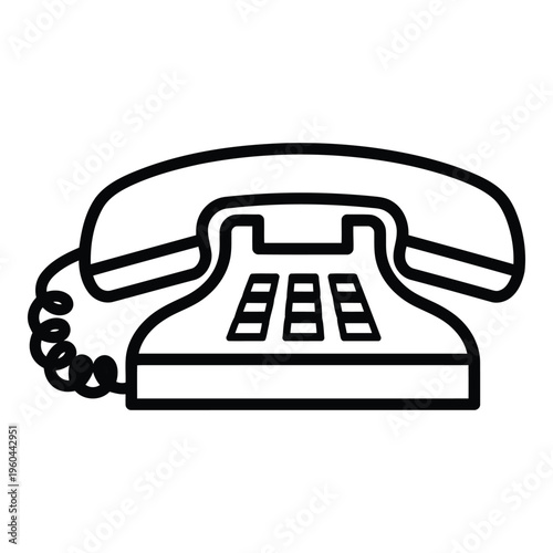 Black and white old telephone.