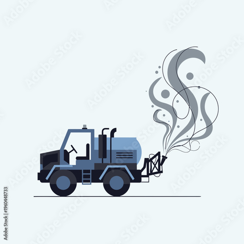 Pest Control Vehicle Emitting Fogger Mist for Urban Sanitation