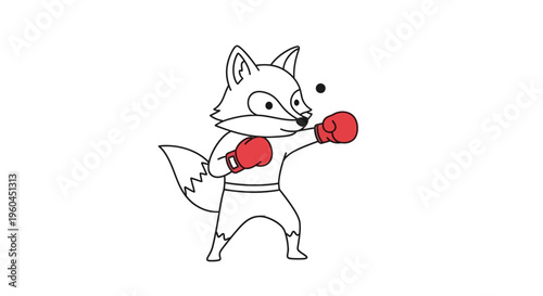 An energetic animated fox character showcasing its boxing prowess and competitive spirit