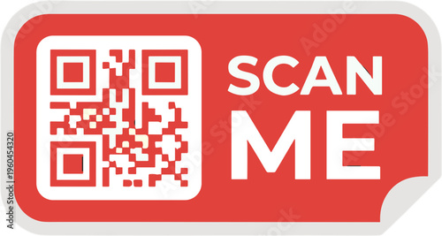 Flat design scan me barcode