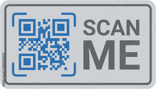 Flat design scan me barcode