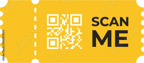 Flat design scan me barcode