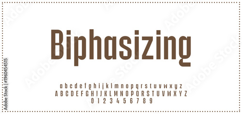 Round, Abstract technology science alphabet font. digital space typography vector illustration design