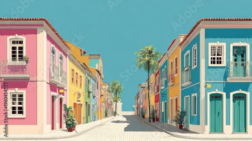 カラフルな街並み