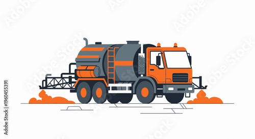 Specialized Asphalt Sprayer Truck Spreading Material