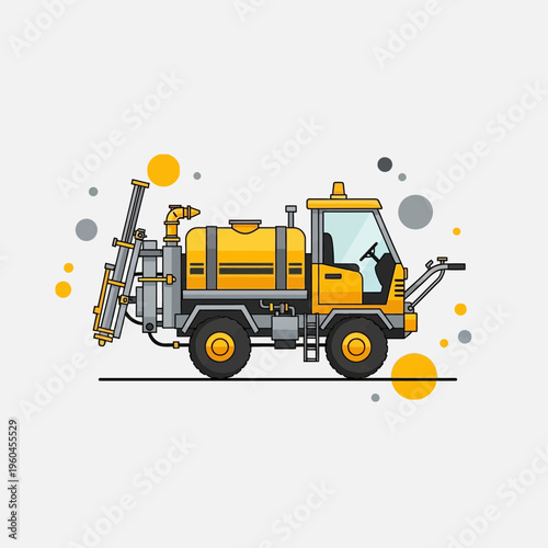 Specialized Industrial Vehicle For Spraying Agricultural Liquids And Chemicals