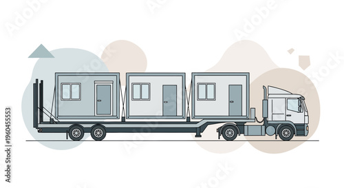 Transporting Modular Units With Heavy Duty Truck Flatbed