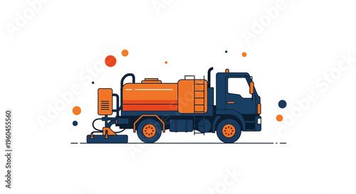 Specialized Municipal Street Sweeper Truck With Tanker Body