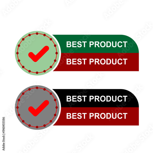 Best Product Badge Label | Verified Quality Checkmark, Premium Product Tag Design