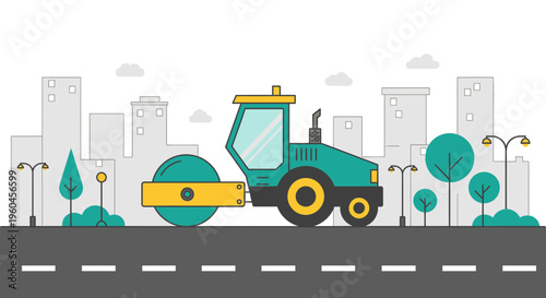 Urban Road Roller Machine For City Infrastructure Projects