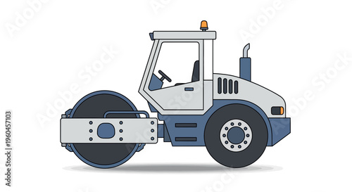 Smooth Operator For Construction And Roadwork Projects Flat Design