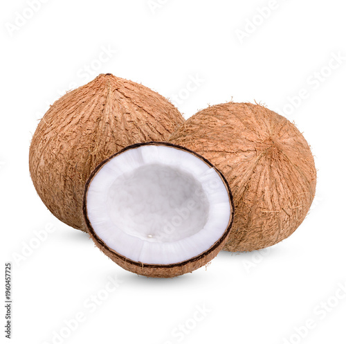Coconut isolated on white background